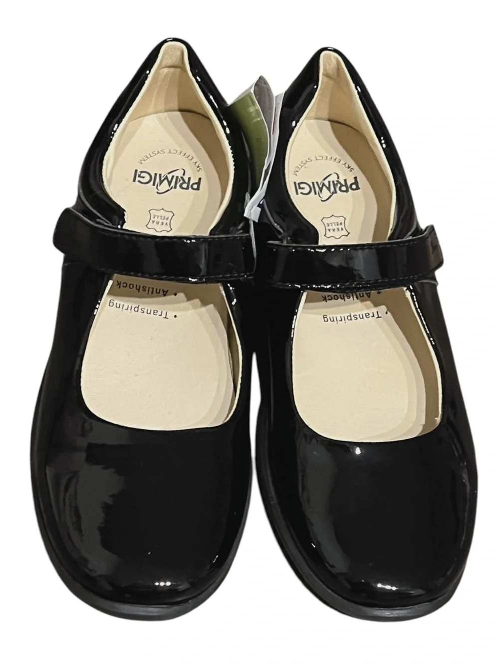 Primigi Black Patented Leather Mary Jane Size 36 (US 4-4.5) Made In Italy